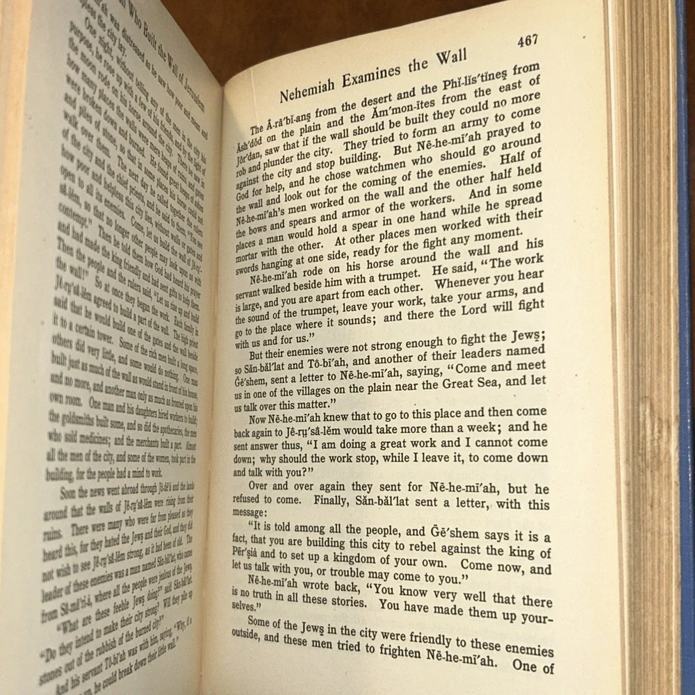 Hurlbut's Story of the Bible 1932 New and Revised Edition Vintage Blue Hardcover